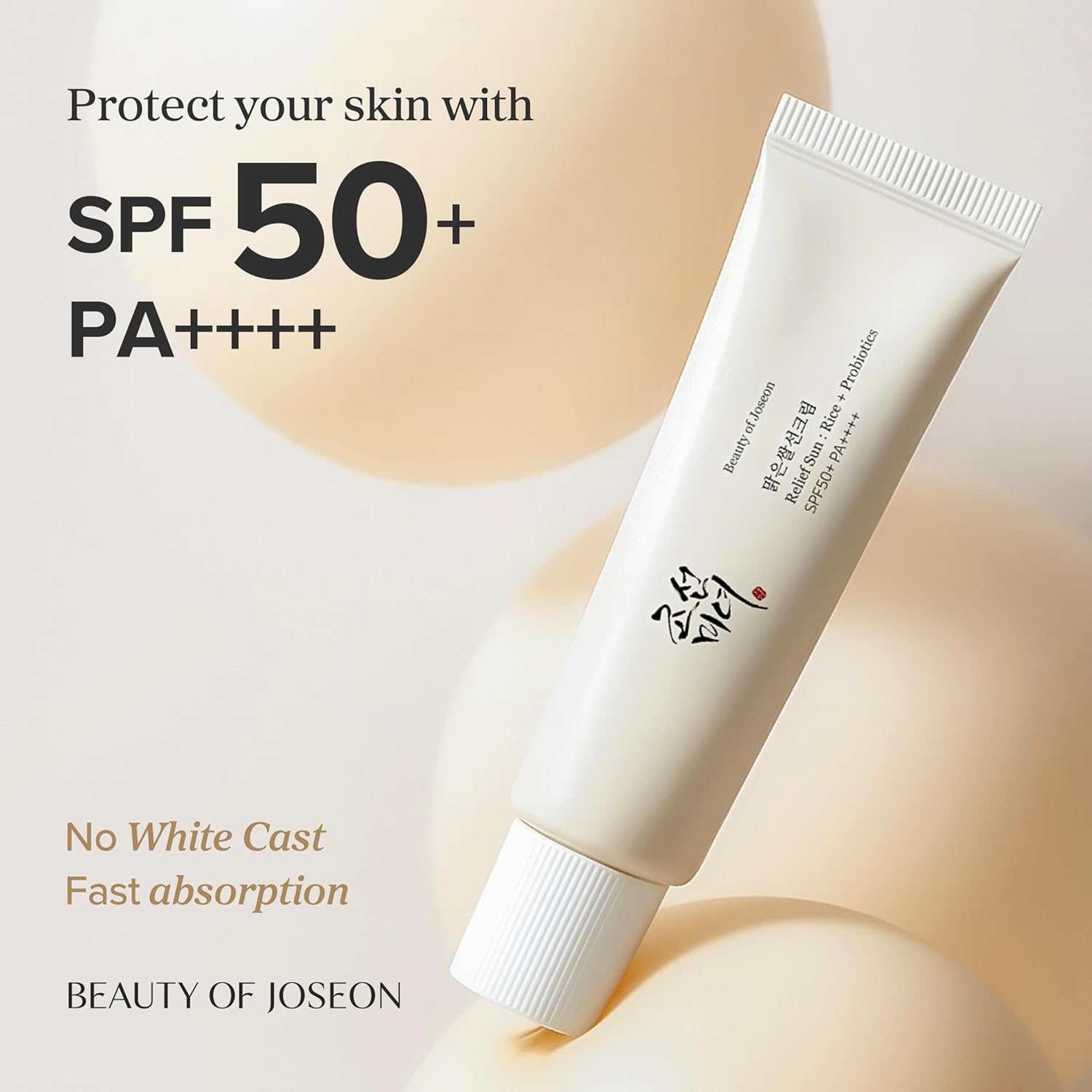 Joseon Relief Sun Rice + Probiotics Sunscreen for face moisturizing sunblock with SPF 50